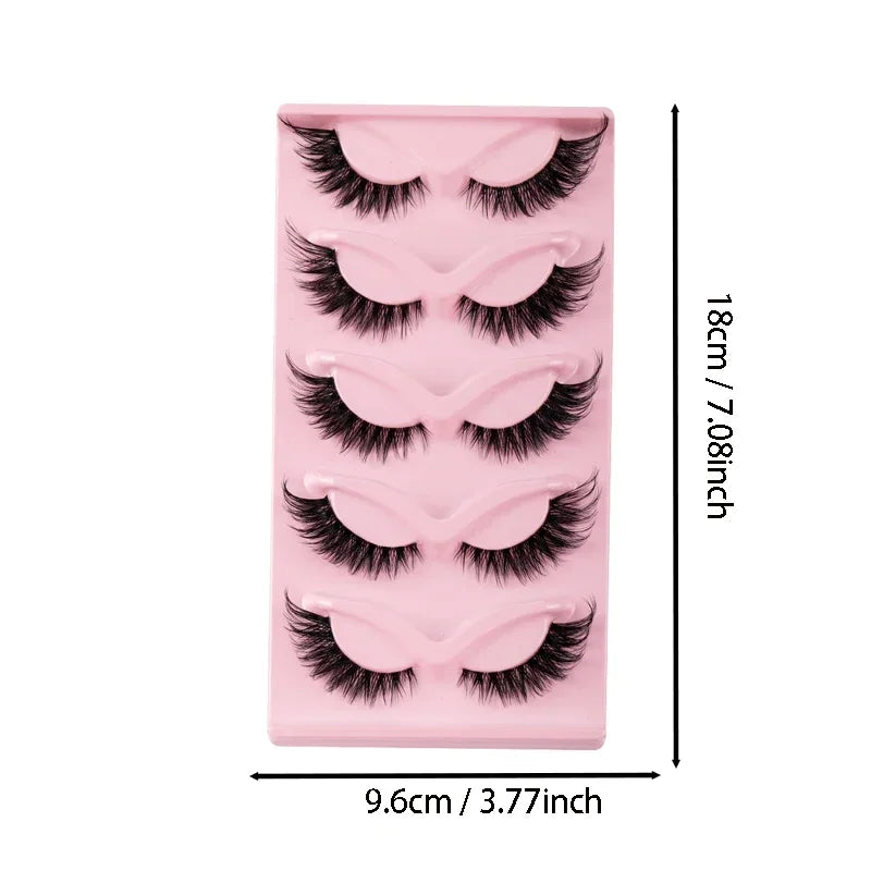 5 Pairs Cat Eye Lashes