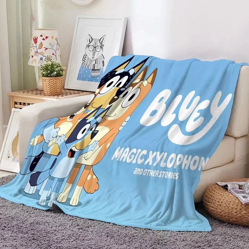 Bluey Cartoon Anime Flannel Blanket