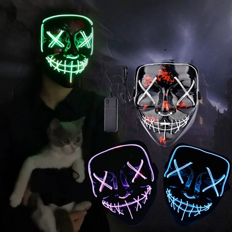 LED Halloween Party Mask