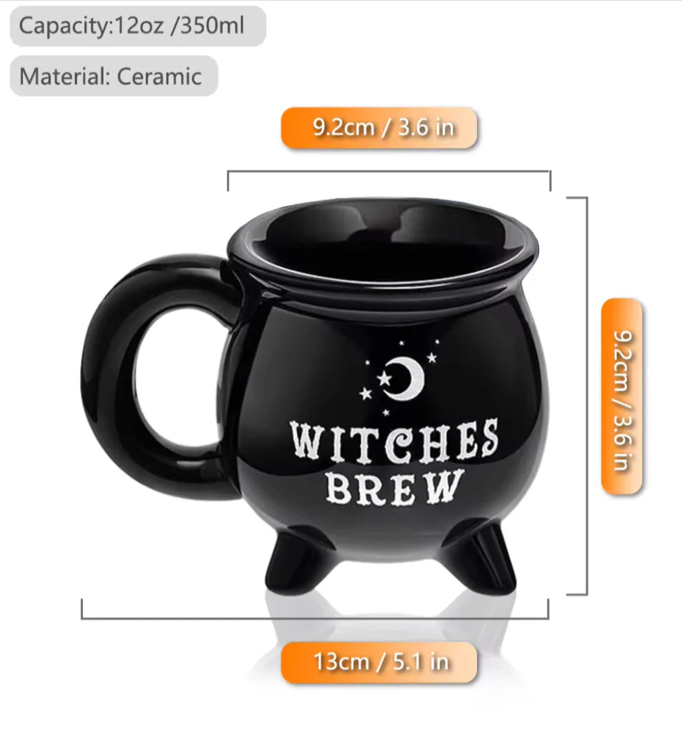 Spooky Sips: Enchanting Ceramic Witch Coffee Mug for Halloween Joy